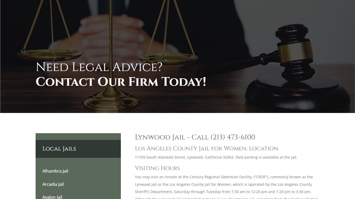 Lynwood Jail Information | Los Angeles Criminal Defense Lawyer